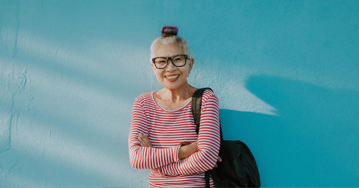 woman smiling