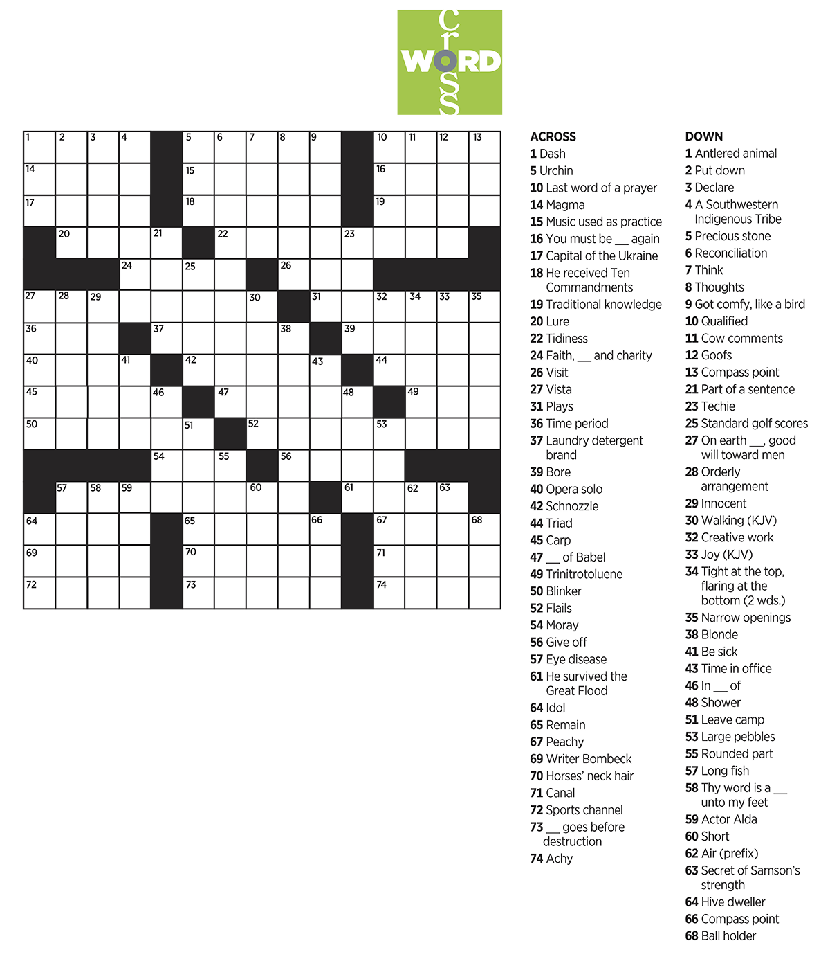 August Crossword War Cry August Crossword War Cry