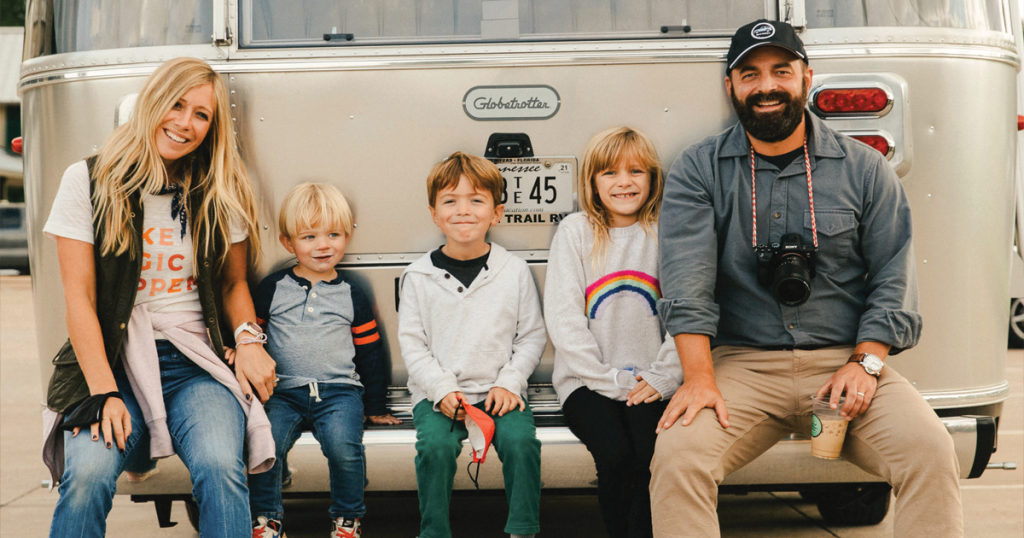 Ellie Holcomb and family