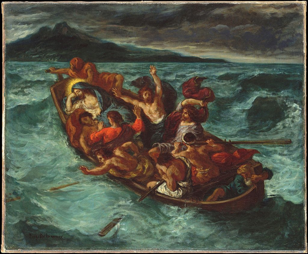 Painting by Eugène Delacroix - Christ Asleep During the Tempest, Alamy Stock Photo