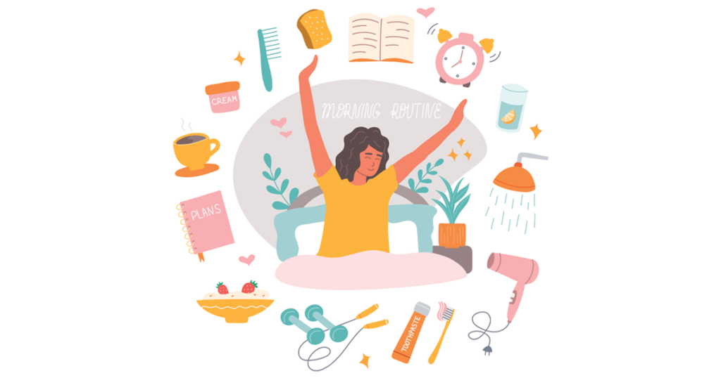 morning routine illustration